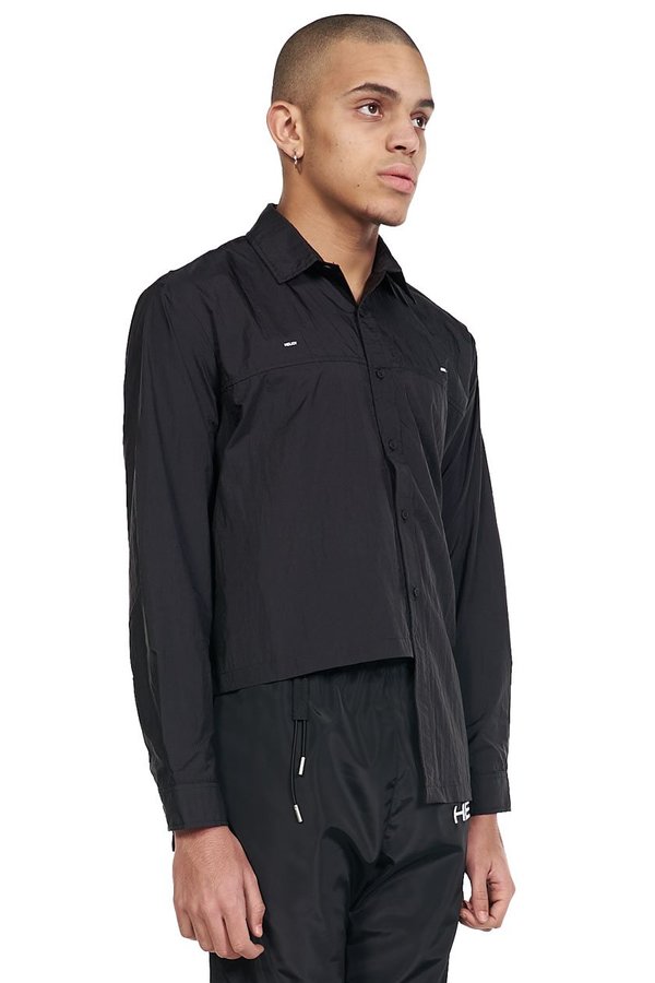Heliot Emil Asymmetric Hem Technical Shirt - black Heliot Emil Asymmetric Hem Technical Shirt - black