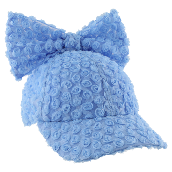 Kids caroline bosmans bow rose cap - blue Kids caroline bosmans bow rose cap - blue