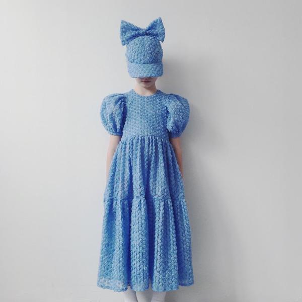 Kids caroline bosmans bow rose cap - blue Kids caroline bosmans bow rose cap - blue