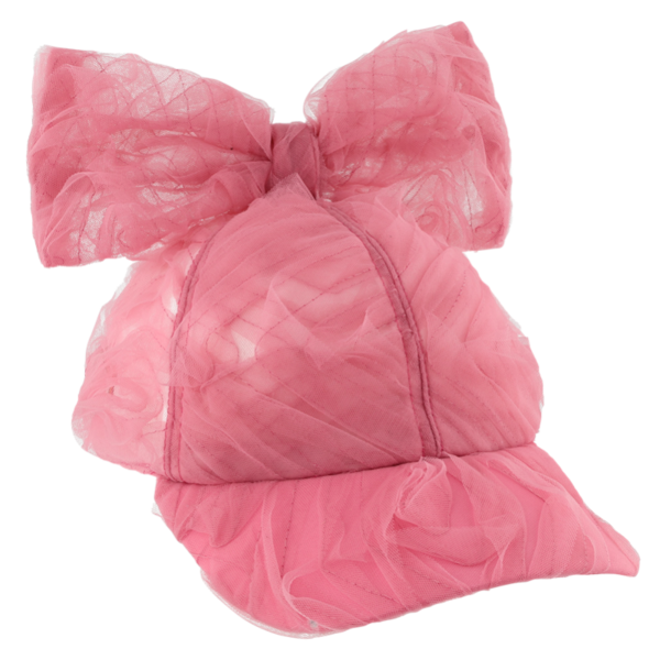 Kids caroline bosmans tulle pink bow cap Kids caroline bosmans tulle pink bow cap