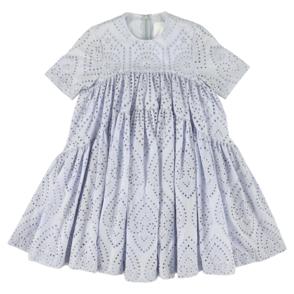 Kids caroline bosmans broderie dress - sky Kids caroline bosmans broderie dress - sky