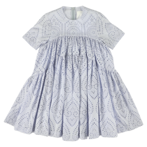 Kids caroline bosmans broderie dress - sky | Garmentory