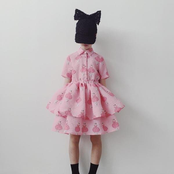 Kids caroline bosmans layered dress - poppy princess Pink Kids caroline bosmans layered dress - poppy princess Pink