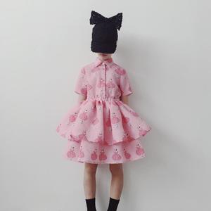 Kids caroline bosmans layered dress - poppy princess Pink | Garmentory