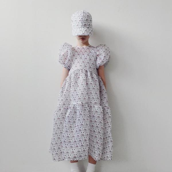 Kids caroline bosmans long organza dress - smiley Kids caroline bosmans long organza dress - smiley