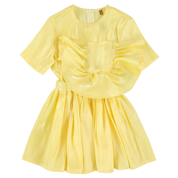 Kids caroline bosmans pocket dress - glimmer yellow Kids caroline bosmans pocket dress - glimmer yellow