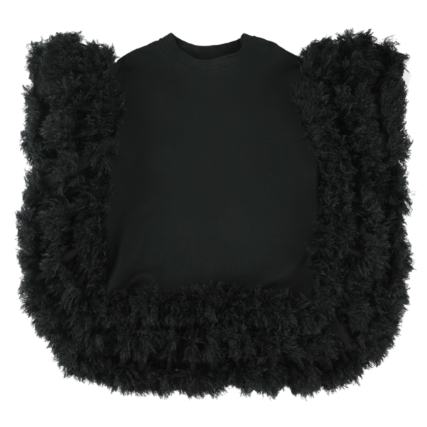 Kids caroline bosmans ruffled dress - black Kids caroline bosmans ruffled dress - black