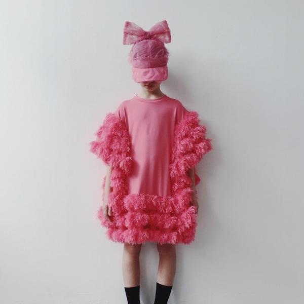 Kids caroline bosmans ruffled dress - pink Kids caroline bosmans ruffled dress - pink