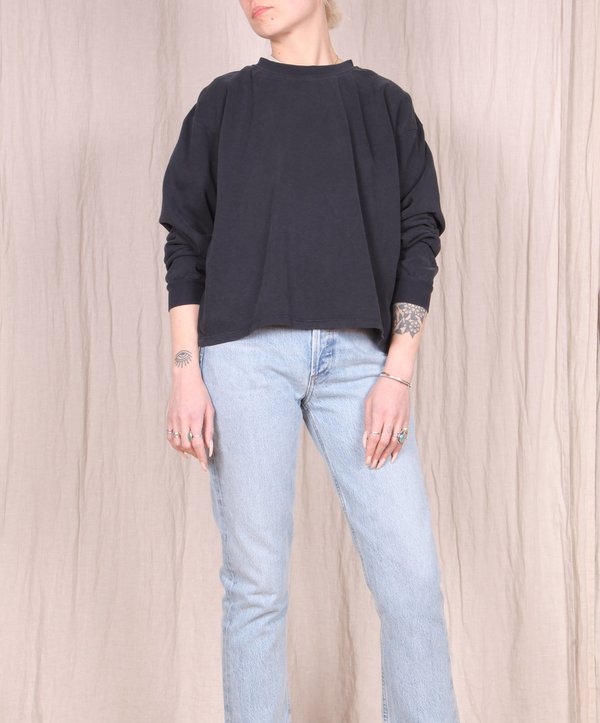 Jungmaven Cropped Long Sleeve Tee - Black Jungmaven Cropped Long Sleeve Tee - Black