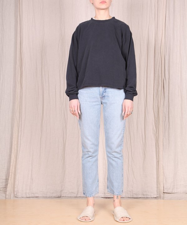 Jungmaven Cropped Long Sleeve Tee - Black Jungmaven Cropped Long Sleeve Tee - Black