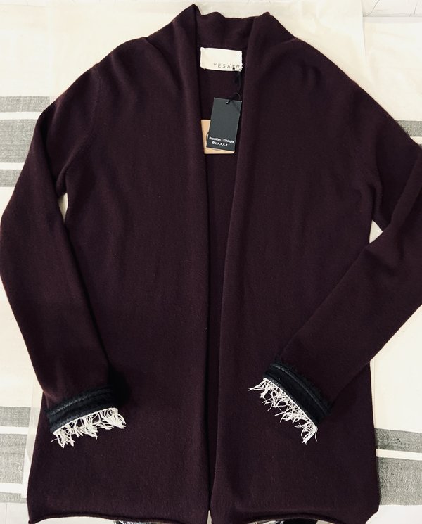 eggplant cardigan