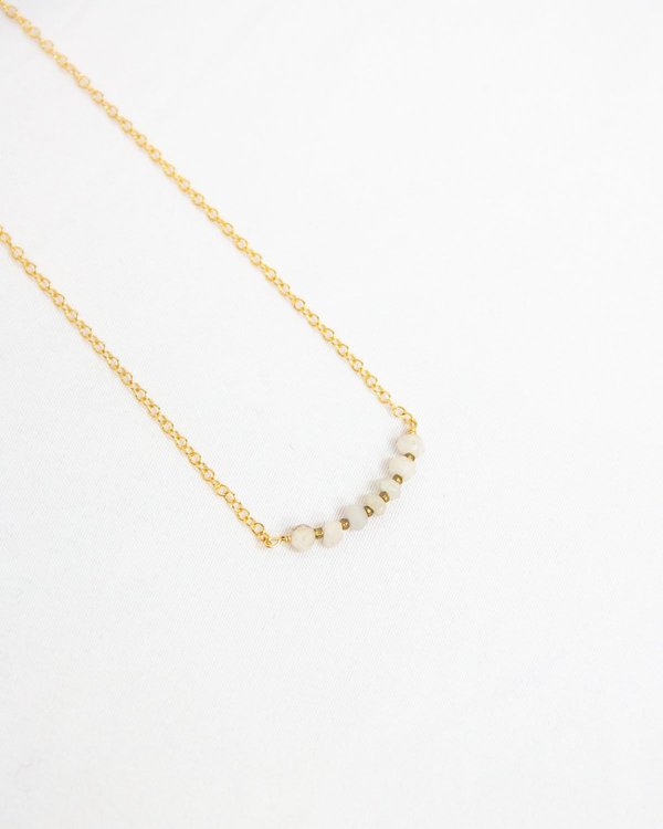 Tumble Stone Arch Necklace - gold-filled Tumble Stone Arch Necklace - gold-filled