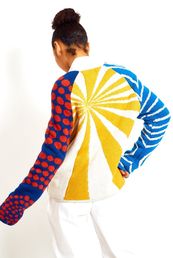 ELDER STATESMAN Thelma Mix-Up Cardi ELDER STATESMAN Thelma Mix-Up Cardi