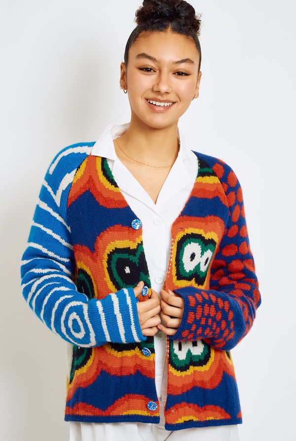 ELDER STATESMAN Thelma Mix-Up Cardi ELDER STATESMAN Thelma Mix-Up Cardi