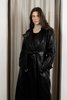 Nanushka Amal Vegan Leather Trench Coat - Black - Thumbnail 2