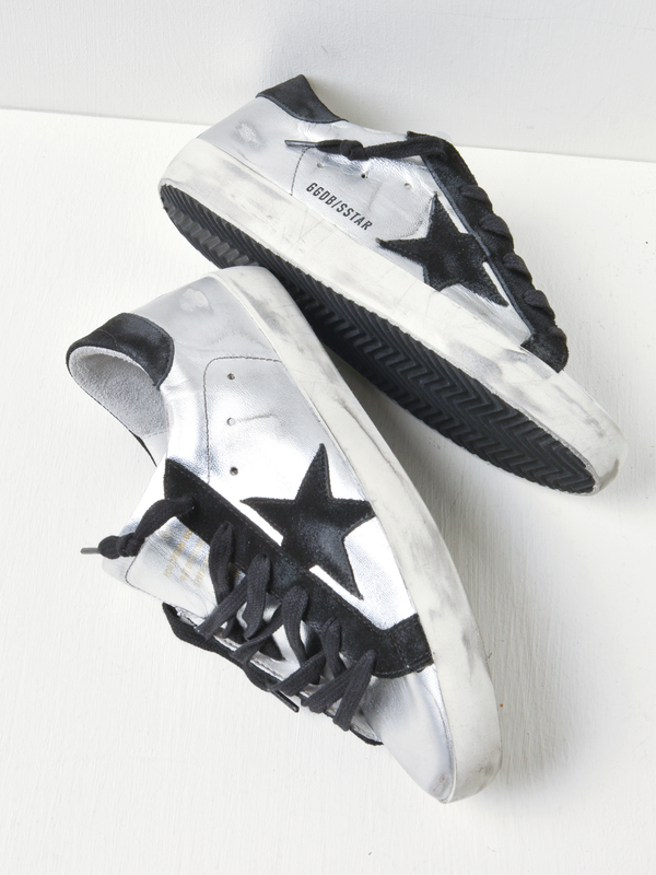 ★Golden ★SUPER STAR★GWF00101 F000312 60246 Men's Super-Star in silver leather