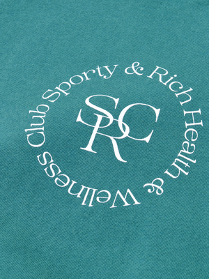 Sporty & Rich SRHWC Hoodie - Teal/White Sporty & Rich SRHWC Hoodie - Teal/White