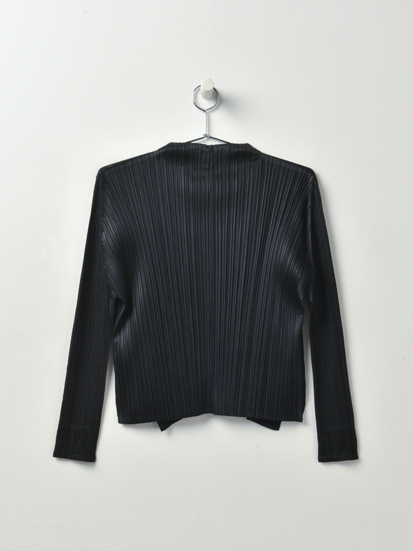 Pleats Please by Issey Miyake Monthly Color Cardigan - BLACK Pleats Please by Issey Miyake Monthly Color Cardigan - BLACK