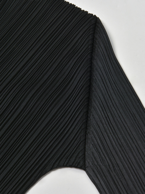 Pleats Please by Issey Miyake Monthly Color Cardigan - BLACK Pleats Please by Issey Miyake Monthly Color Cardigan - BLACK