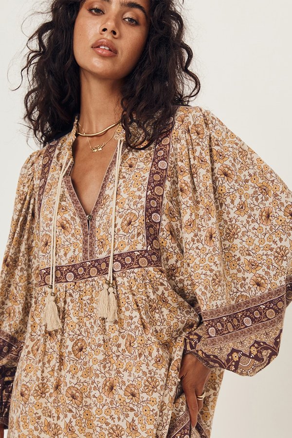 SPELL & THE GYPSY COLLECTIVE Sundown Boho Mini Dress - Spice SPELL & THE GYPSY COLLECTIVE Sundown Boho Mini Dress - Spice