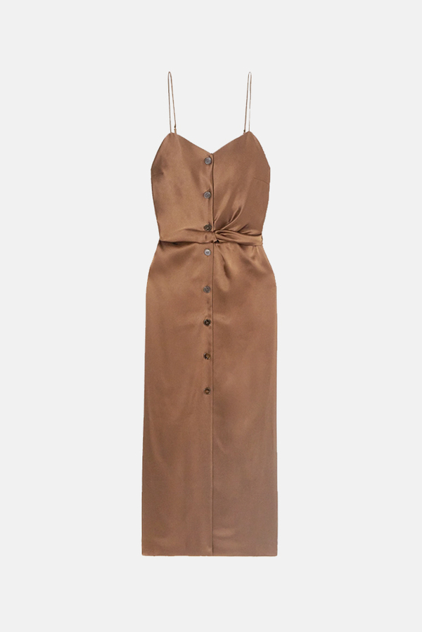 short brown dresses for prom Brown Homecoming Dress 2023 Short Square Neck Sleeveless Chiffon 8 / Custom Color main image 1