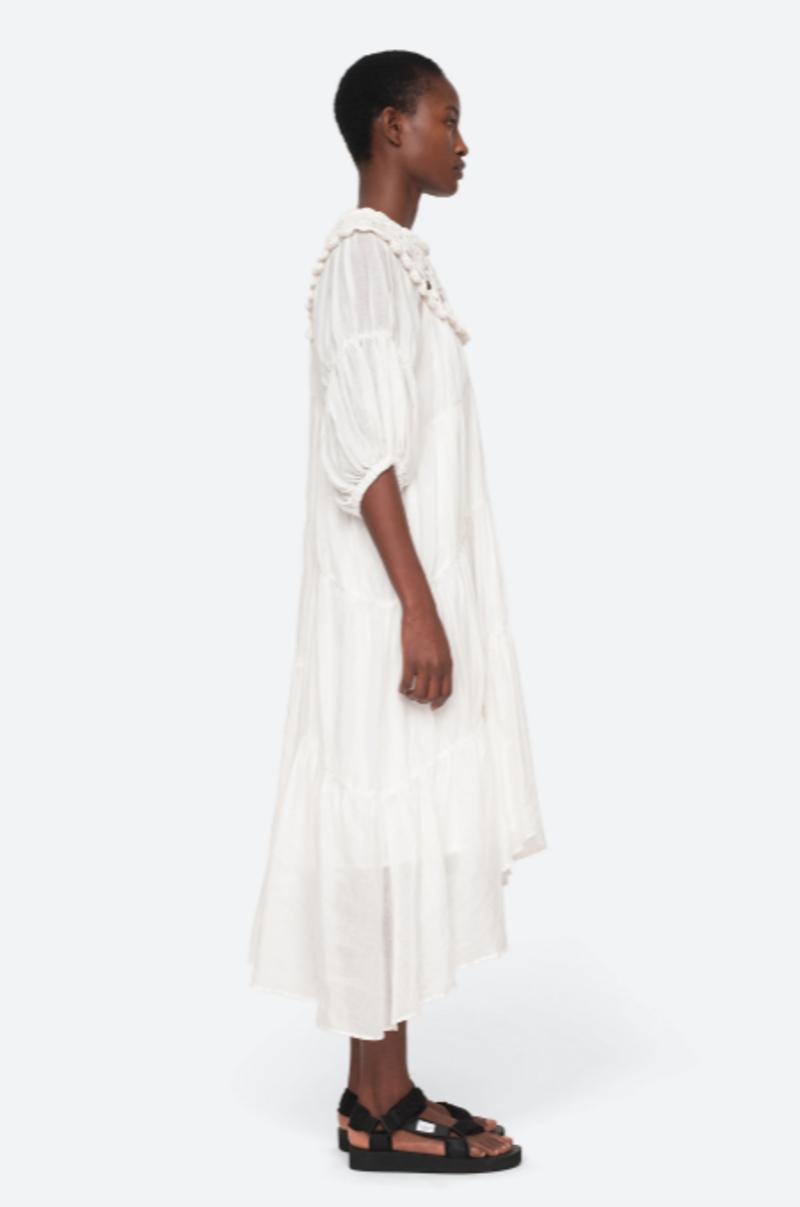 cleo crochet dress white Cleo Crochet Dress White