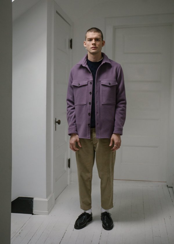 ジャケット・アウター Steven Alan Wool River Mantle Steven Alan Wool Double Pocket Shirt Jacket - Plum | Garmentory