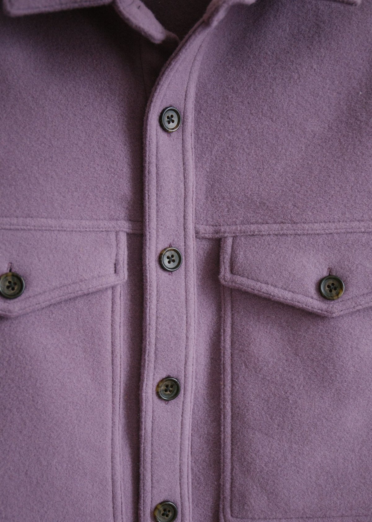 Steven Alan Wool Double Pocket Shirt Jacket - Plum | Garmentory