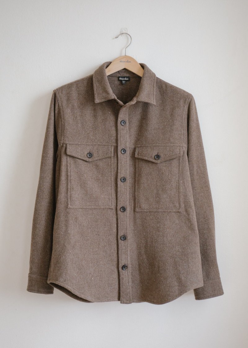 Steven Alan Wool Double Pocket Shirt Jacket - Prairie