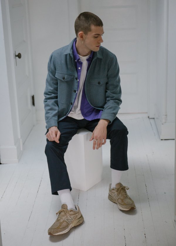 Steven Alan Wool Double Pocket Shirt Jacket - Tumbled Blue