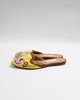 [pre-loved] Oscar de la Renta Flat Beaded Mules - Yellow - Thumbnail 4