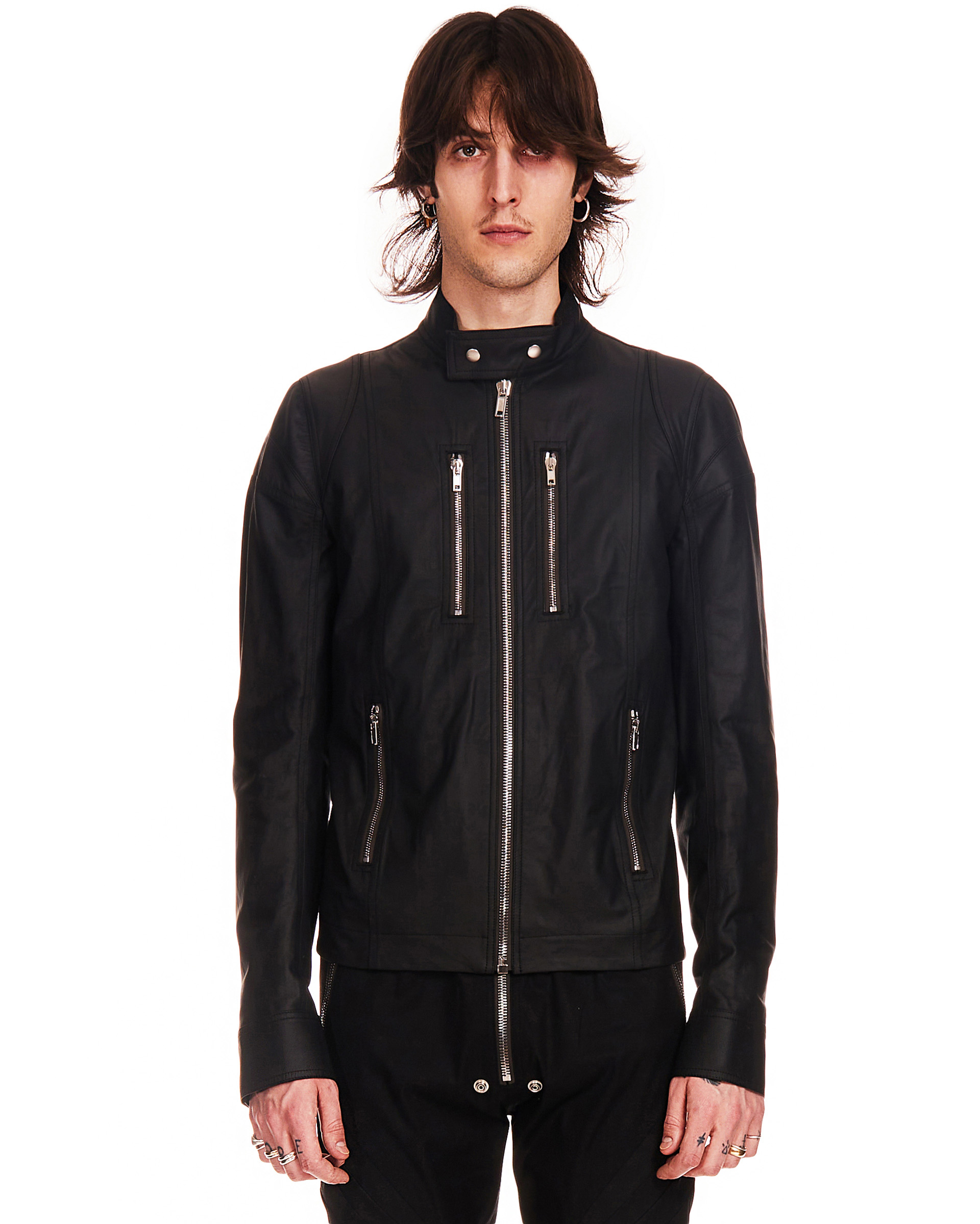 Rick Owens Leather Jacket - black | Garmentory