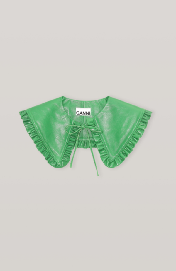 Ganni Leather Collar - Kelly Green Ganni Leather Collar - Kelly Green