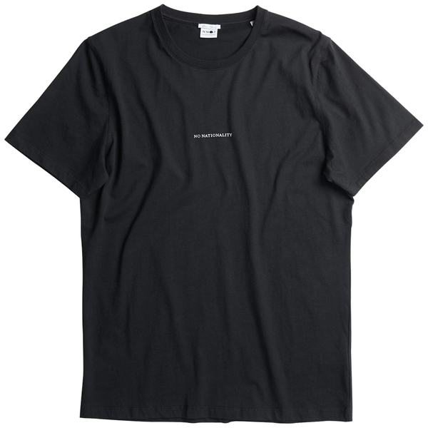 NN07 Light Ozone Marbleethan Print Tee - Black NN07 Light Ozone Marbleethan Print Tee - Black