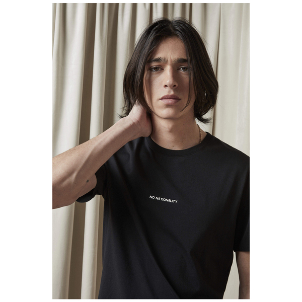 NN07 Light Ozone Marbleethan Print Tee - Black NN07 Light Ozone Marbleethan Print Tee - Black
