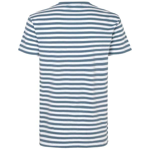 Samsoe Samsoe Patrick O-n Short Sleeve Tshirt- Mirage/White Stripe Samsoe Samsoe Patrick O-n Short Sleeve Tshirt- Mirage/White Stripe