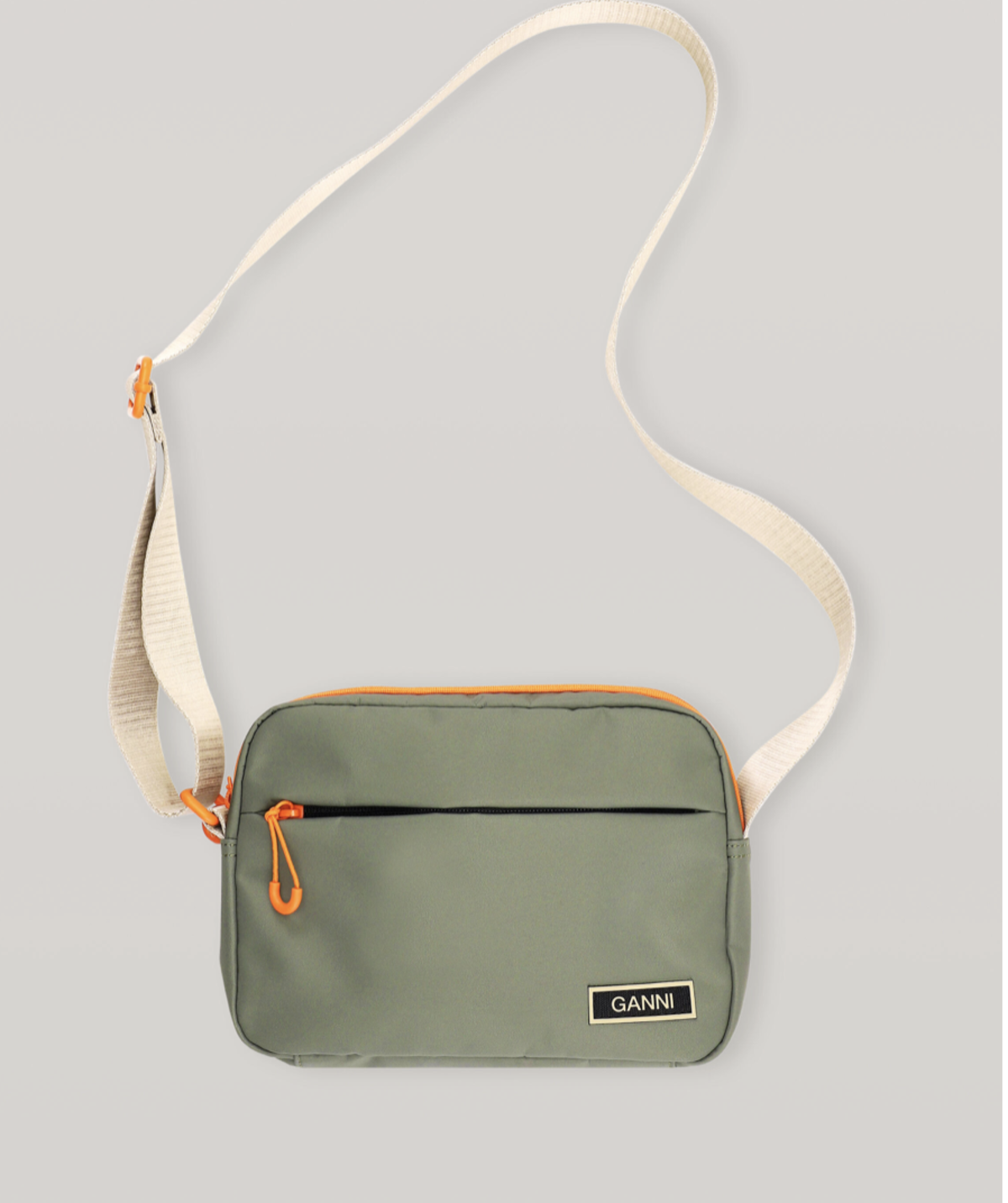 Ganni Recycled Tech Shoulder Bag Olive Garmentory