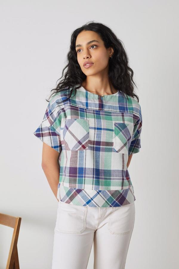 Leon and Harper Carl Madras Blouse Leon and Harper Carl Madras Blouse