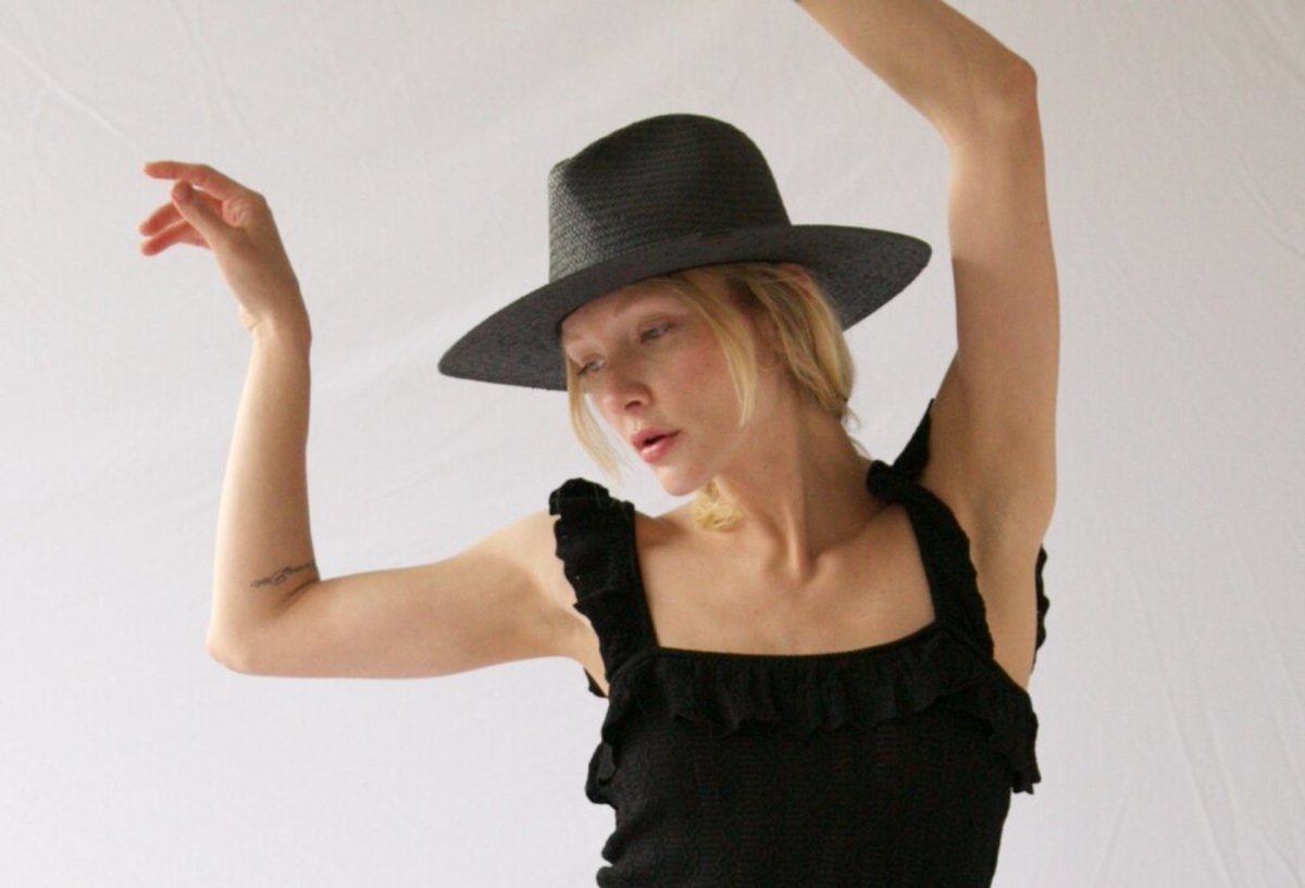 Kin The Label Kin the Label Brigitte Packable Straw Hat - black | Garmentory