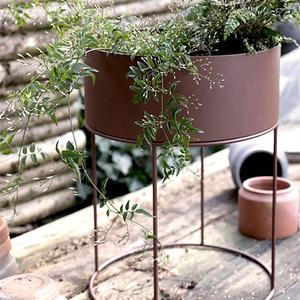 Ferm Living Plant Box Round planter - Black | Garmentory