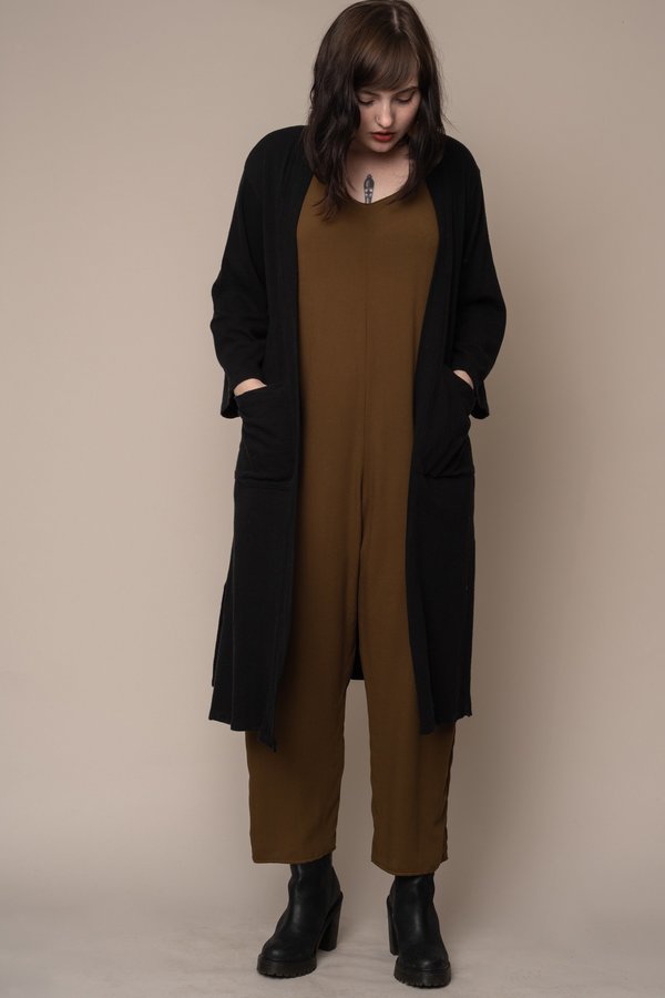 Black Long Sweater Robe Black Long Sweater Robe