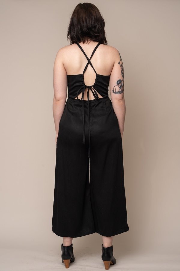 Black Twill Augustine Jumpsuit Black Twill Augustine Jumpsuit