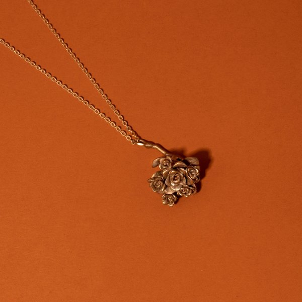 Bronze Rosularia Succulent Necklace Bronze Rosularia Succulent Necklace