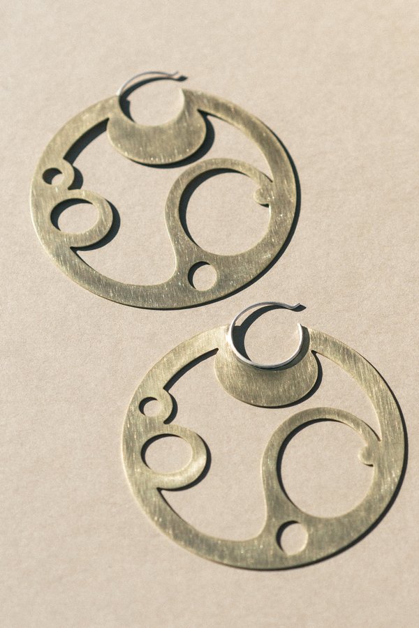 Bubble Disc Hoop Earrings Bubble Disc Hoop Earrings