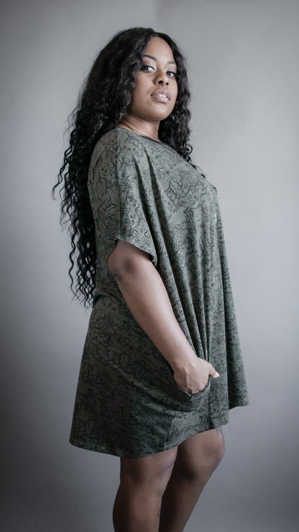 Circle Knit Dress - Green Mojave Circle Knit Dress - Green Mojave