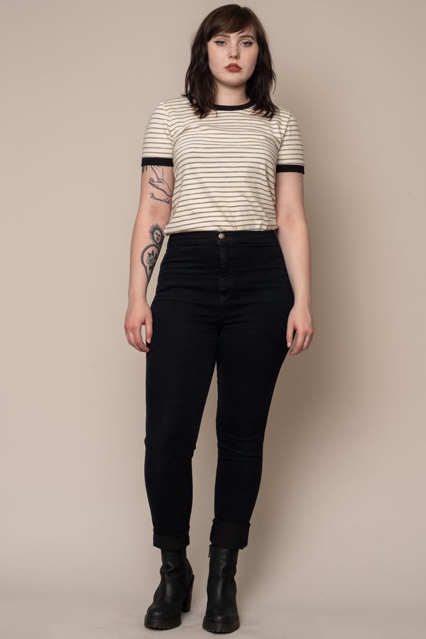 Cream Stripe Nora Tee Cream Stripe Nora Tee