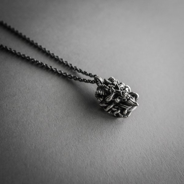 Double Sided Skull Necklace - Silver Double Sided Skull Necklace - Silver