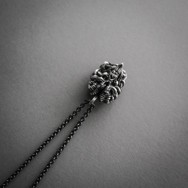 Double Sided Skull Necklace - Silver Double Sided Skull Necklace - Silver