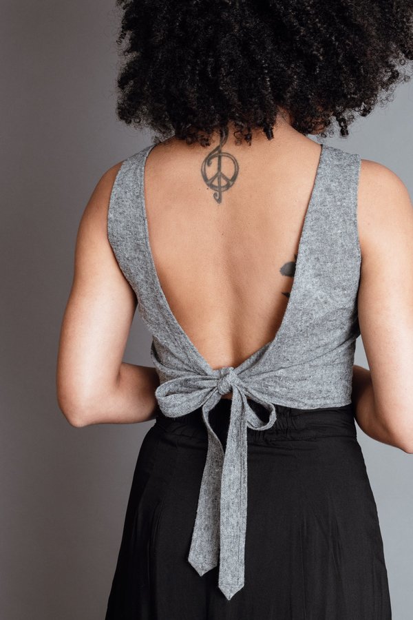 Gray Wrap Top Gray Wrap Top