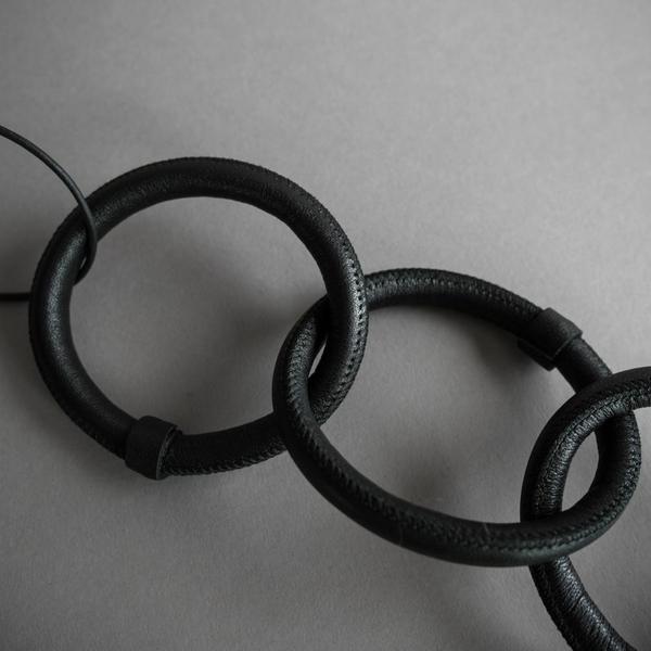 Leather Chain Link Necklace Leather Chain Link Necklace